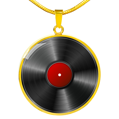 Vinyl Record Pendant - Retro music lover necklace
