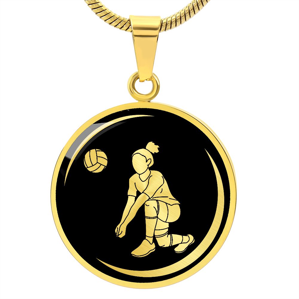 Woman Volleyball Necklace