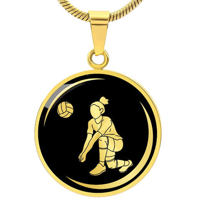 Woman Volleyball Necklace