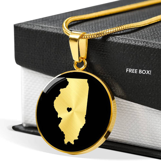 Illinois Necklace - Illinois Gift