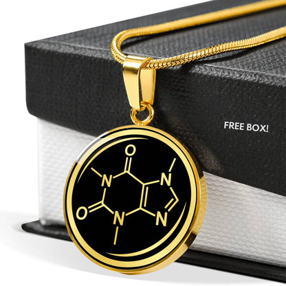 Caffeine Molecule Necklace - Coffee Lover Gift
