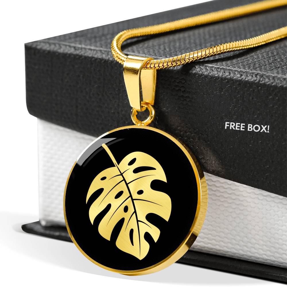 Personalized Monstera Leaf Necklace - Plant Lover Gift