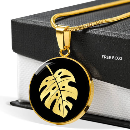 Personalized Monstera Leaf Necklace - Plant Lover Gift
