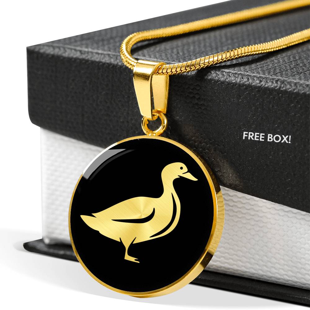 Rose Gold Duck Pendant Chain - Mata Payals Exclusive Silver Jewellery