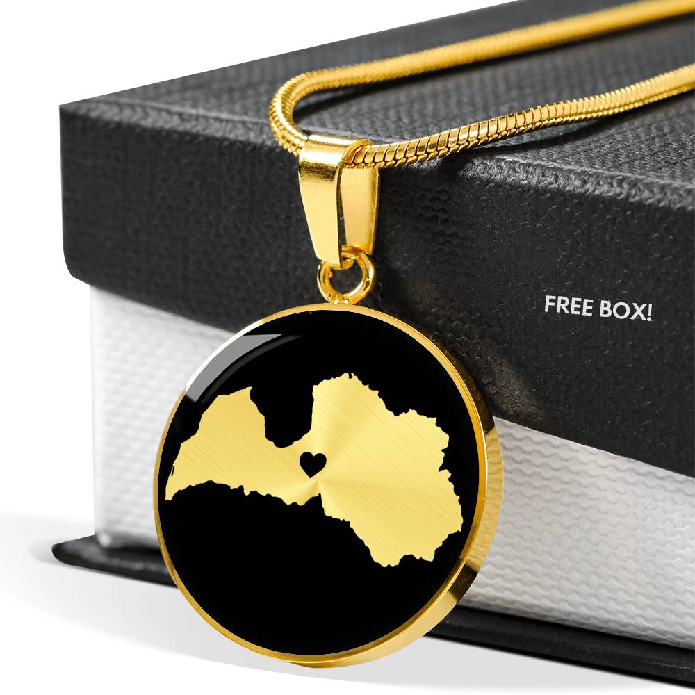 Latvia Necklace - Latvia Gift