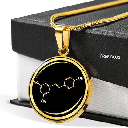 Resveratrol Molecule Necklace - Wine Lover Gift