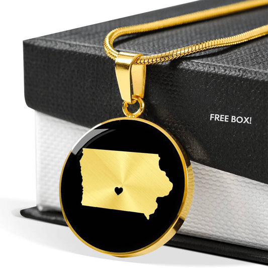 Iowa Necklace - Iowa Gift