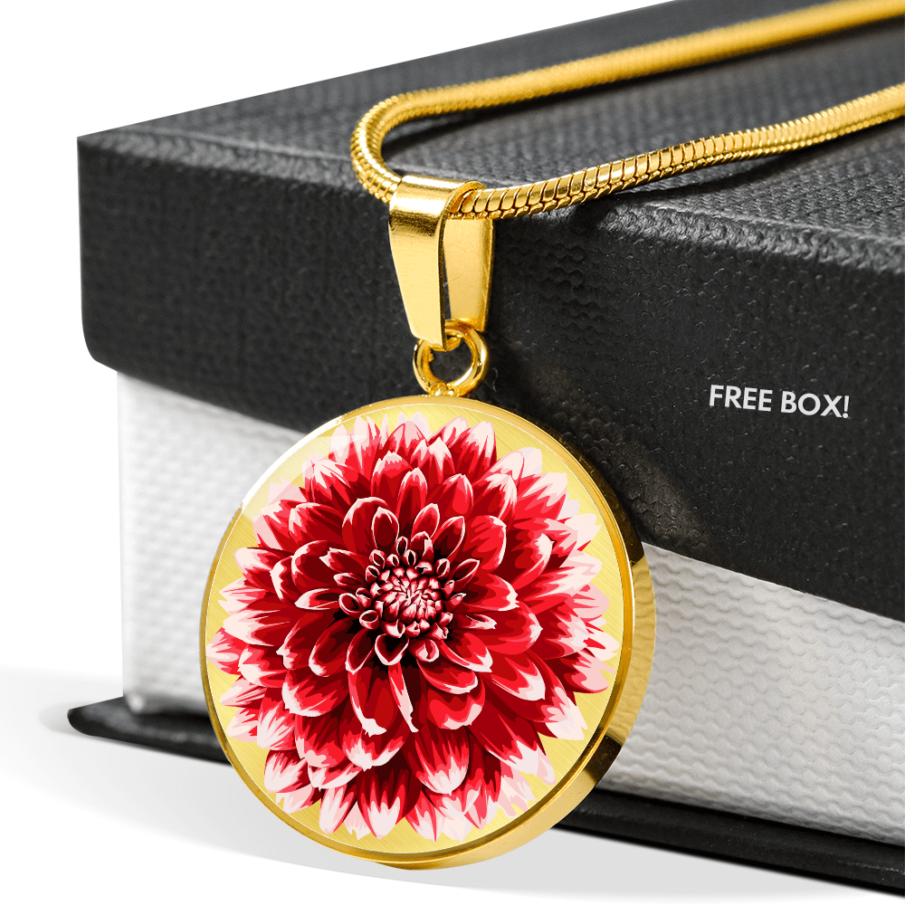 Dahlia Flower Necklace