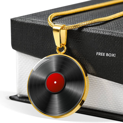 Vinyl Record Pendant - Retro music lover necklace