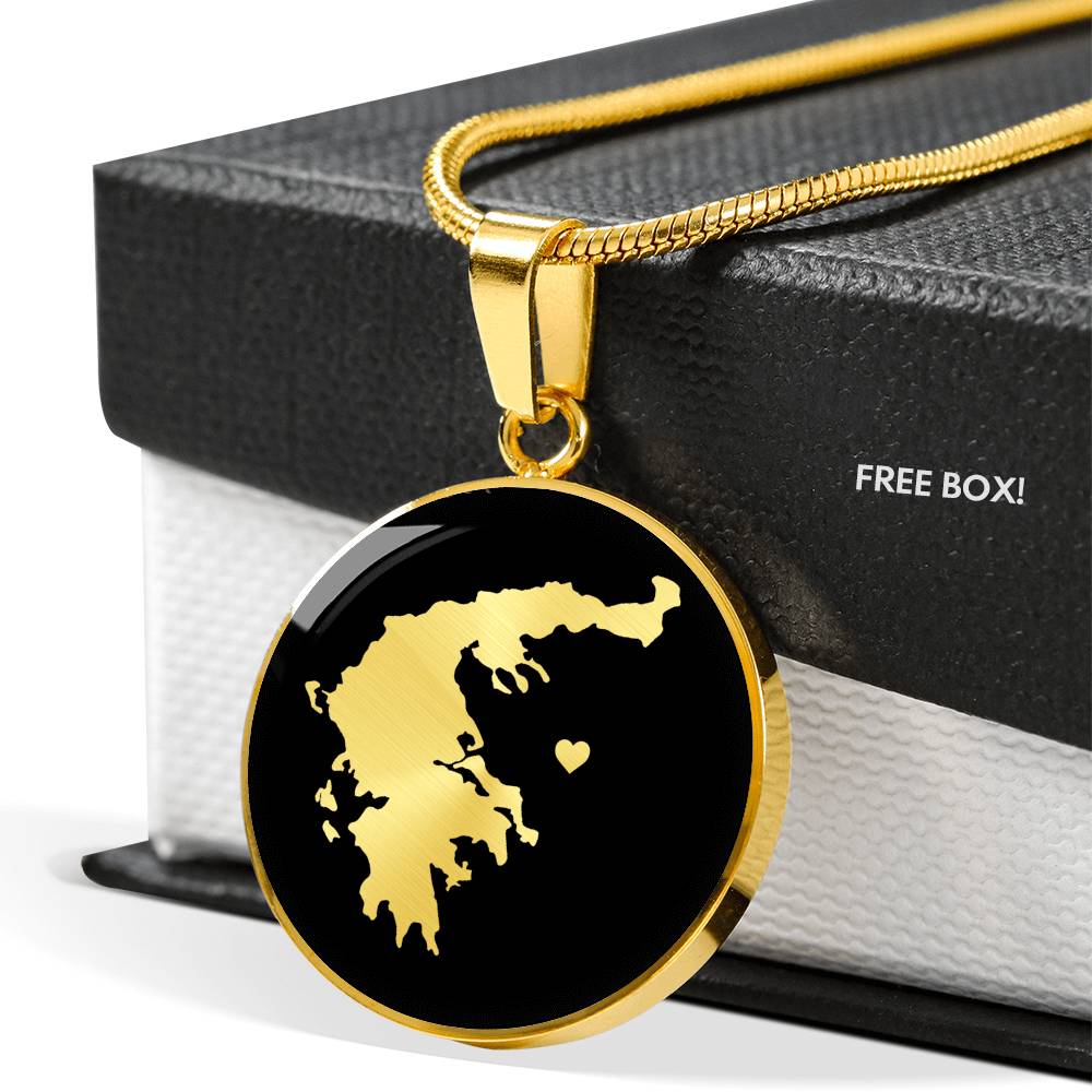 Greece Necklace - Greece Gift