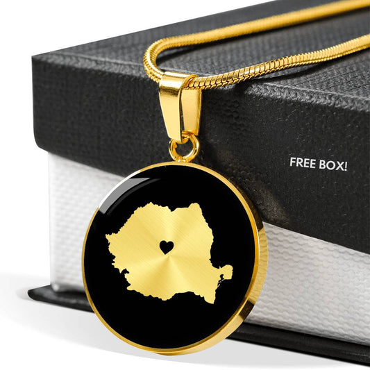 Romania Necklace - Romania Gift