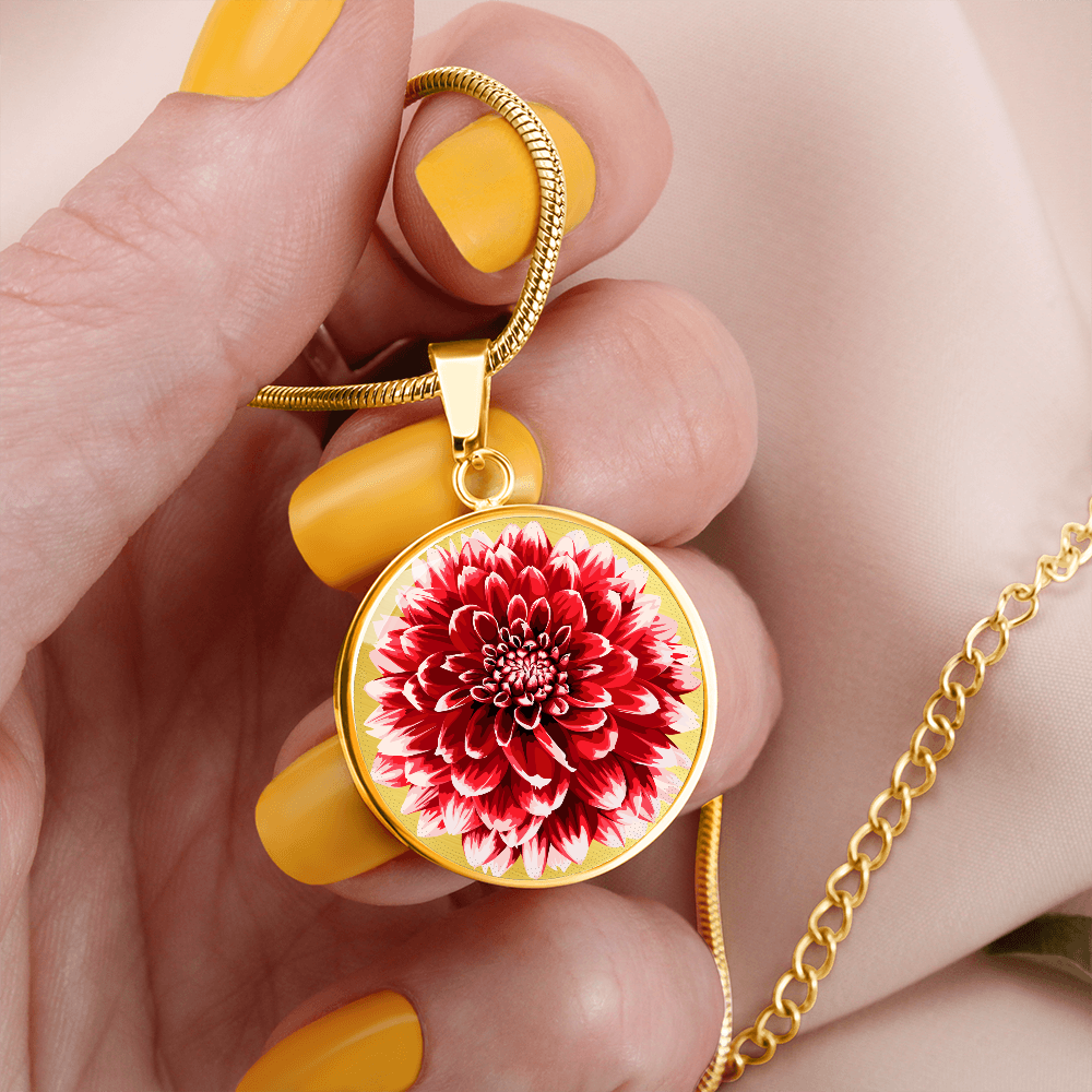 Dahlia Flower Necklace