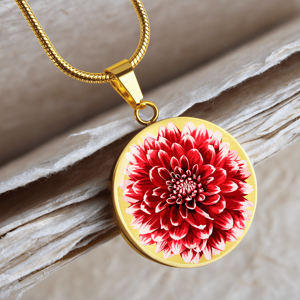 Dahlia Flower Necklace