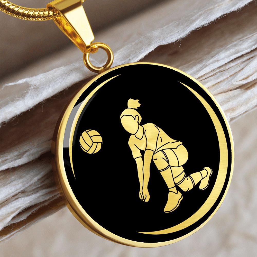 Woman Volleyball Necklace