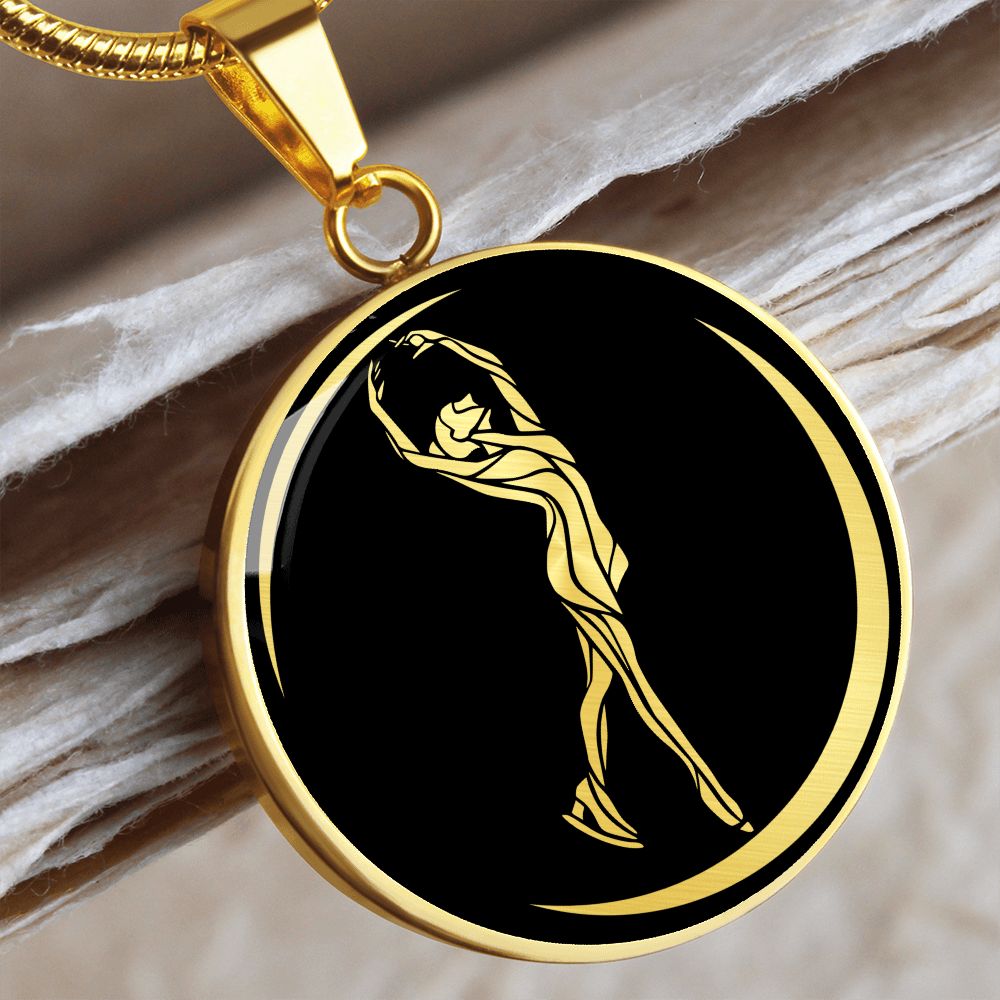 Woman Figure Skating Necklace