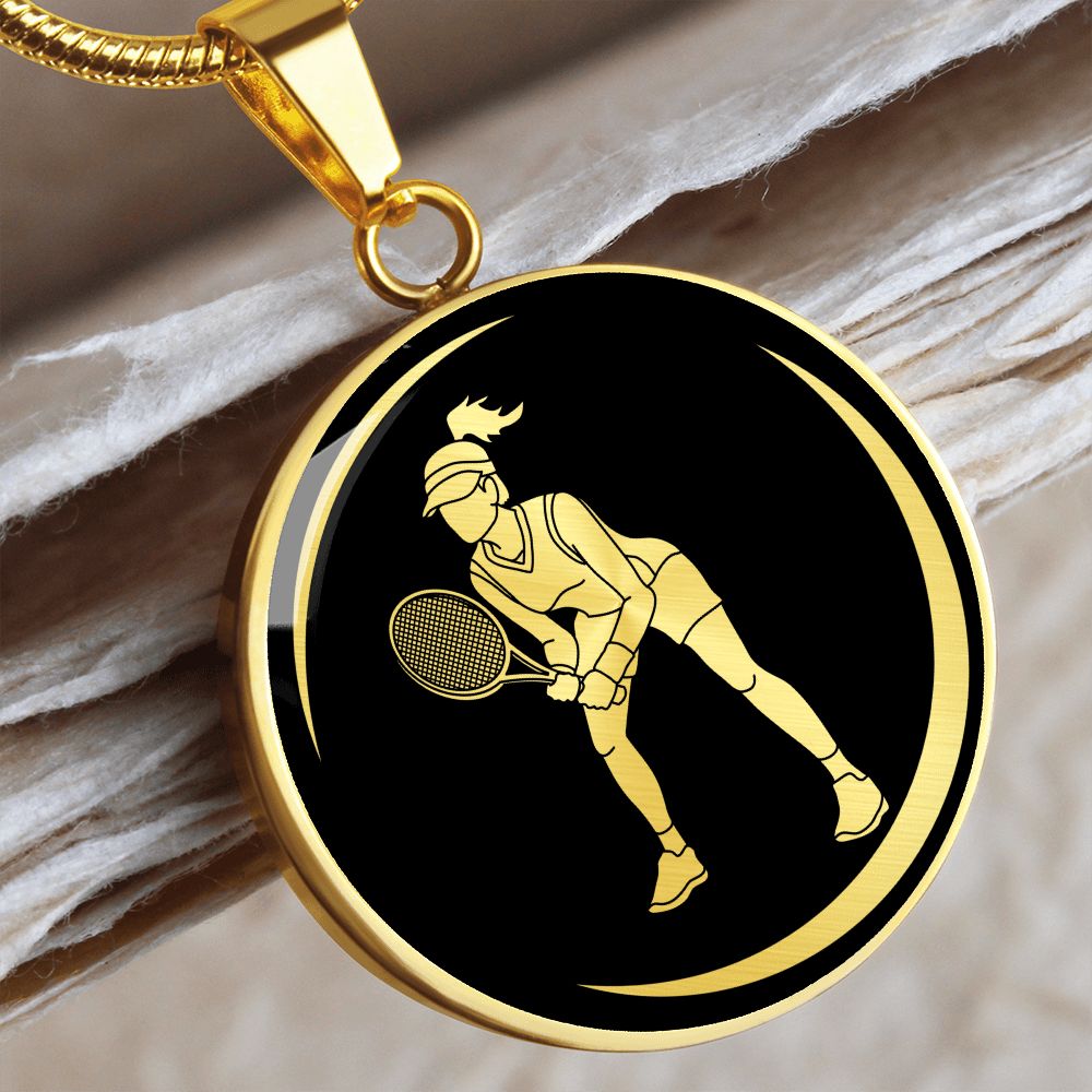 Woman Tennis Player Necklace