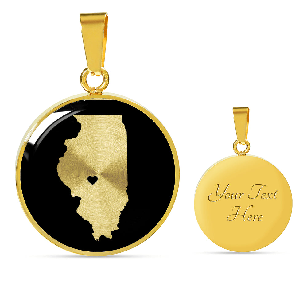 Illinois Necklace - Illinois Gift