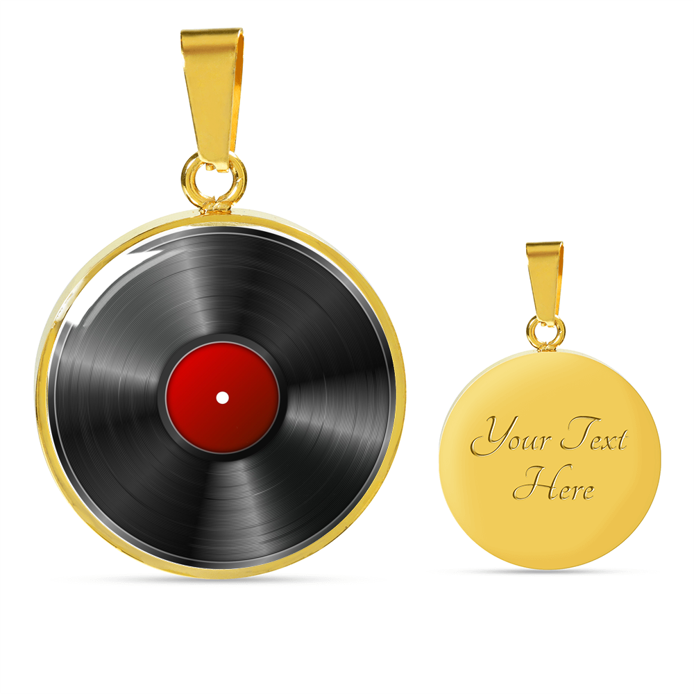 Vinyl Record Pendant - Retro music lover necklace