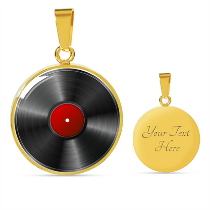 Vinyl Record Pendant - Retro music lover necklace