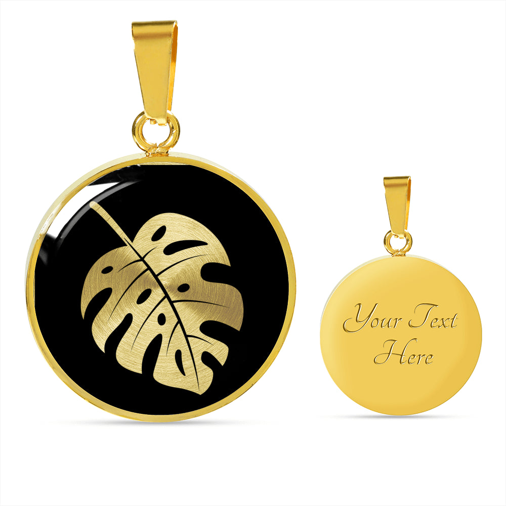 Personalized Monstera Leaf Necklace - Plant Lover Gift