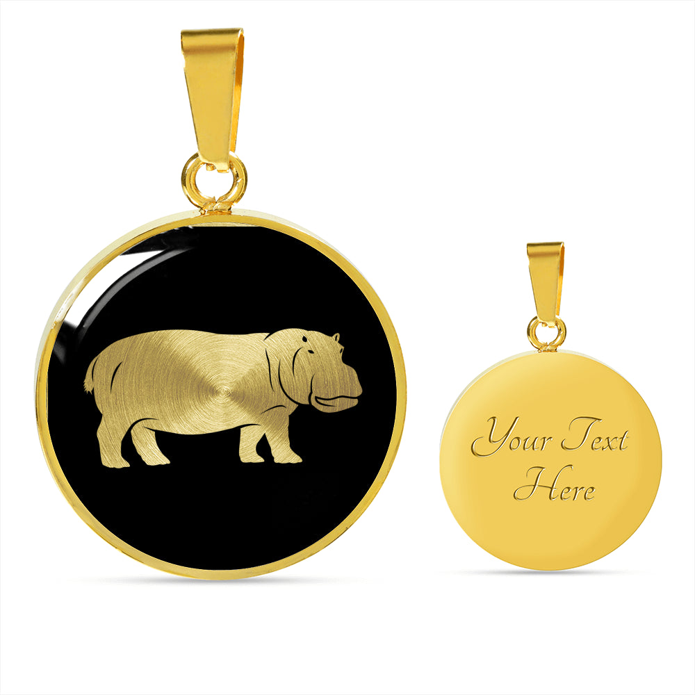 Hippopotamus Necklace - Hippo Gift