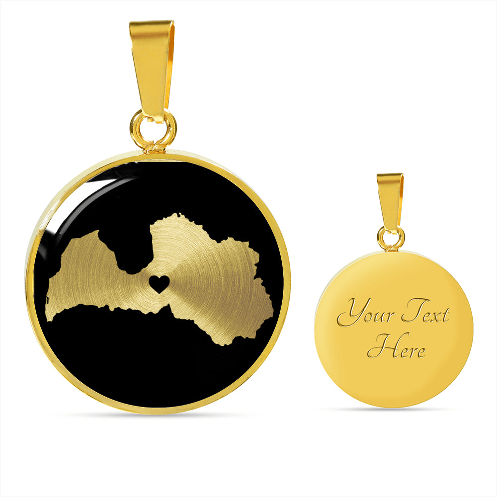 Latvia Necklace - Latvia Gift