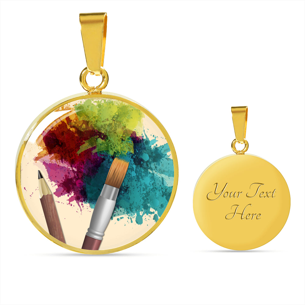 Artist's paint brush necklace - Artist gift