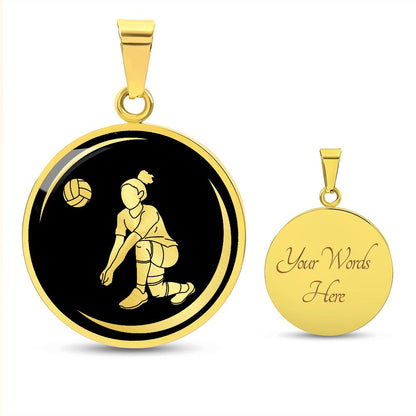 Woman Volleyball Necklace