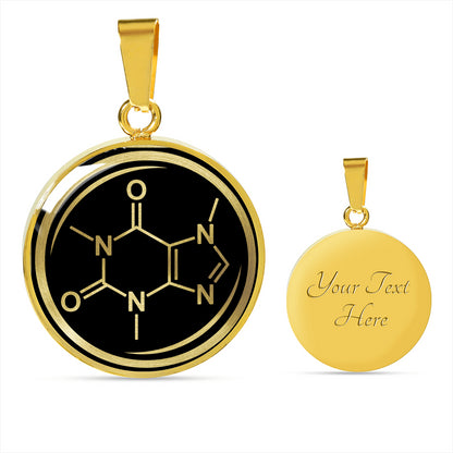 Caffeine Molecule Necklace - Coffee Lover Gift
