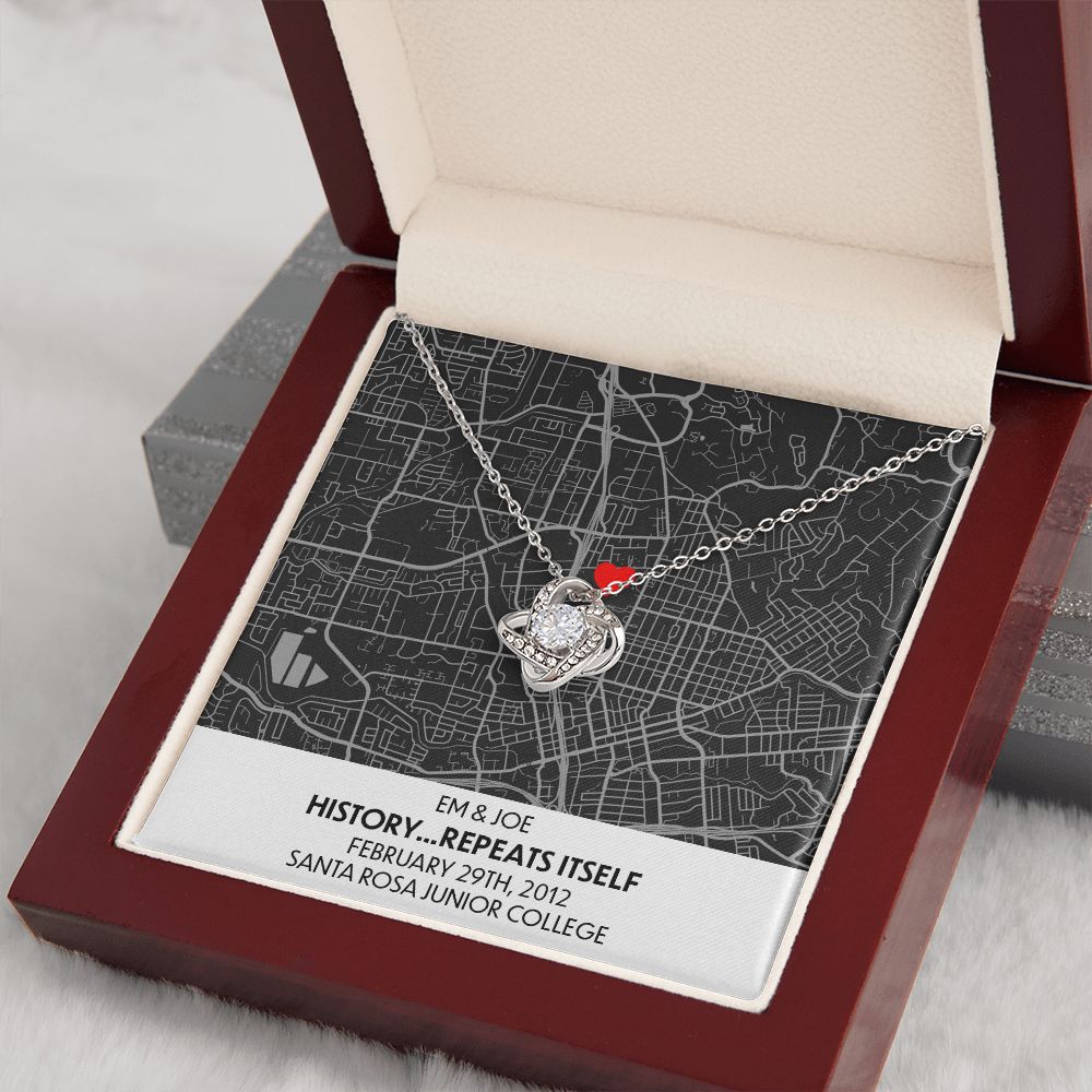 Anniversary Gift For Her - City Map Necklace