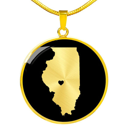 Illinois Necklace - Illinois Gift