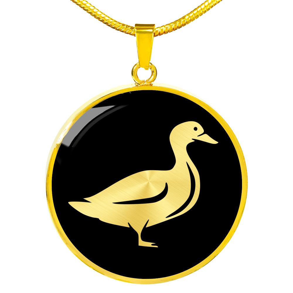 Sterling Silver Yellow Gold Plated Necklace w/ Duck Head Pendant Charm |  eBay