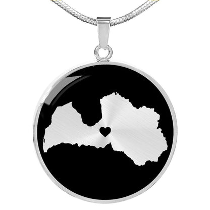 Latvia Necklace - Latvia Gift
